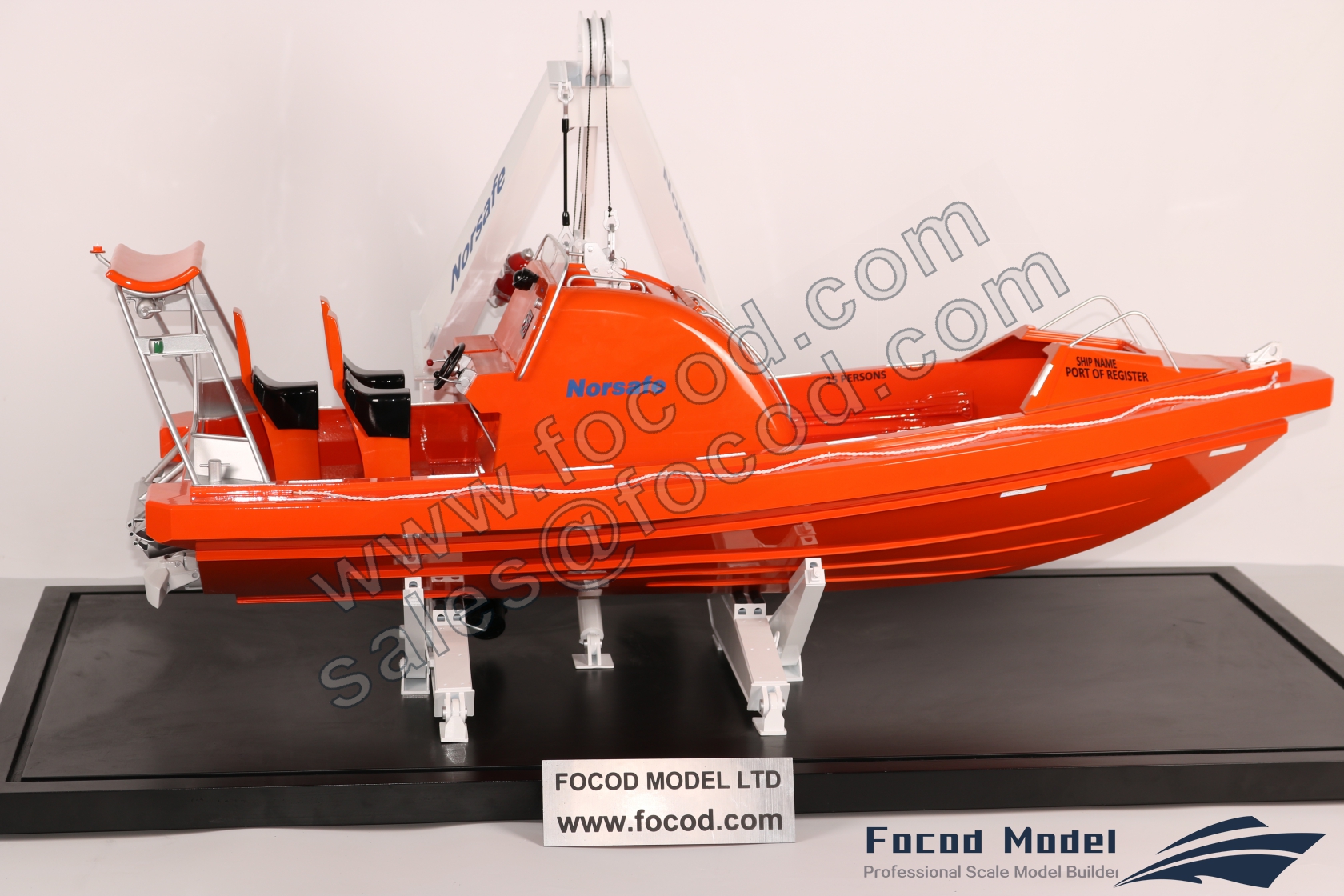 custom made model of 快速救援艇及艇架